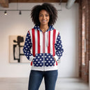 American Flag Men's Long Sleeve Zip-Up Hoodie Jacket - 155119