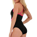 Two-Tone One Piece Swimsuit, Orange, CA