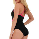 Two-Tone One Piece Swimsuit, Orange, CA