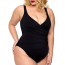 InstantFigure Plus Size Wrap One Piece Swimsuit 13443PC, Spring, Texas, TX