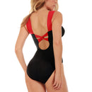 Contrast Trim One Piece Swimsuit, Coto de caza, CA