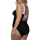 InstantFigure Plus Size Contrast Trim One Piece Swimsuit 13496PC, St. Charles, Missouri, MO