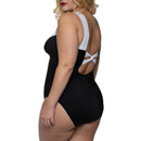 InstantFigure Plus Size Contrast Trim One Piece Swimsuit 13496PC, St. Charles, Missouri, MO