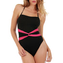 Contrast Twist Front One Piece Swimsuit, Lake Forest, CA
