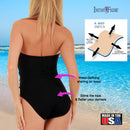 Contrast Twist Front One Piece Swimsuit, San Clemente, CA