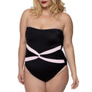 InstantFigure Plus Size Contrast Twist Front One Piece Swimsuit 13559PC, Jacksonville, Florida, FL
