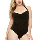 InstantFigure Plus Size One Piece Shirred Twist Front Swimsuit 13594PC, Yerington, Nevada, NV