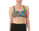 InstantFigure Activewear Printed Racer Back Crop Top -145019, Taylor, Michigan, MI