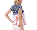 American Flag V-Neck Top with Cap Sleeves - 153707, Orange, California, CA