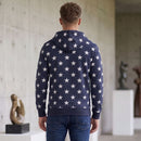 American Flag Stars Printed Men's US Flag Zip Up Hoody - 155026