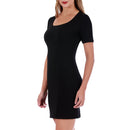 InstantFigure Short Dress with Square Neck and Short Sleeves 168027, Kent, Washington, WA