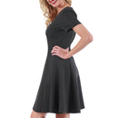 InstantFigure Short V-neck flared skirt Panel dress 16808M, Owensboro, Kentucky, KY