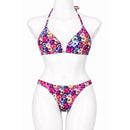 InstantFigure Fancy Floral Triangle Bikini Top Swimwear 27114T