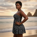 InstantFigure Feathers Skirted One-Piece Swimsuit 78556P