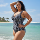 InstantFigure Feather Keyhole Back One-Piece Swimsuit 78625P