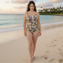 InstantFigure Hawaii One Piece Basic Scoop Tank Swimsuit 86310P