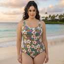 InstantFigure Hawaii One Piece Basic Scoop Tank Swimsuit 86310P