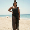 InstantFigure Long Sheer Mesh Cover-up Sarong 33631