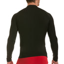 Insta Slim black compression long sleeves shirt for men, tummy control, hides men boobs perfectly. men compression garment