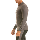 Insta Slim gray compression long sleeve shirt for men, tummy control, hides men boobs perfectly. men compression garment Insta Slim black compression shirt for men, tummy control, hides men boobs perfectly. men compression garment