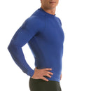 Insta Slim blue compression long sleeve shirt for men, tummy control, hides men boobs perfectly. men compression garment Insta Slim black compression shirt for men, tummy control, hides men boobs perfectly. men compression garment