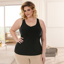 InstantFigure Shirred Tank Top Plus Size Shapewear WT40011C