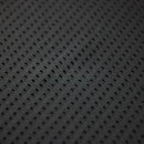 Close-up of black perforated fabric
