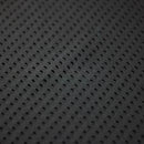 Close-up of black perforated fabric