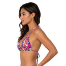 InstantFigure Fancy Floral Triangle Bikini Top Swimwear 27114T