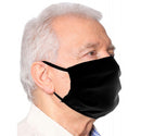 3PK Unisex Mask Black Fully Lined Reusable Cotton Face Mask 168M2183, Streeterville, Chicago, IL