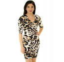 Leopard 3-Quarter Sleeve Wrap Dress 153998, Detroit, Michigan, MI