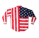 American Flag Print Unisex long Sleeves Shirt - 167201, Garden City, Kansas, KS