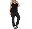 InstantFigure Curvy Plus Size Straight Leg Pant with Slit 16801MC, Logan Square, Chicago, IL