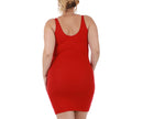 InstantFigure Curvy Plus Size Short Sleeveless Scoop Neck Tank Dress 168031C