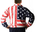 American Flag Print Unisex Zip-Up Jacket - 175709, Old Town, Chicago, IL