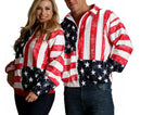 American Flag Print Unisex Zip-Up Jacket - 175709, Sacramento, California, CA