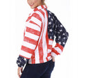 American Flag Print Unisex Zip-Up Jacket - 175709, San Jose, California, CA