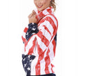 American Flag Print Unisex Zip-Up Jacket - 175709, Arlington, Virginia, VA