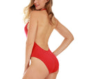 One Piece Plunge Neckline Swimsuit,MIAMI, Florida, FL