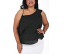 Curvy Plus Size One Shoulder Top W/Ruffled Overlay 3533916C, Shreveport, Louisiana, LA