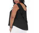 Curvy Plus Size One Shoulder Top W/Ruffled Overlay 3533916C, Artesia, New Mexico, NM