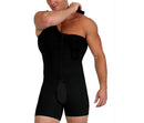 InstantRecoveryMD Men's Compression Full Bodysuit Shaper W/Hook & Loop Shoulder Straps & Open Crotch MD309