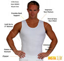 Insta Slim Compression Sleeveless Muscle Tank with Zipper MS00Z1, Elyria, Ohio, OH