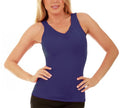 InstantFigure Activewear Compression Hi-Back Shirred Tank Top - WA40011, Saint Louis, Missouri, MO