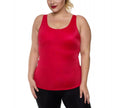 InstantFigure Curvy Plus Size Activewear Scoop Neck Tank Top - WA40021C, White Plains, New York, NY