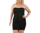 Plus Size Tube Slip Dress with Detachable Clear Bra Straps, Cleveland, Ohio, OH