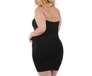 Plus Size Tube Slip Dress with Detachable Clear Bra Straps, CHARLOTTE, North Carolina, NC