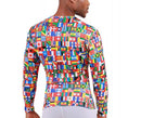Insta Slim USA Flags Activewear Long Sleeve Crew Neck Shirt 5TLST01, Dodge City, Kansas, KS