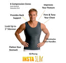 Insta Slim USA Big and Tall Compression Muscle Tank MA0001BT, Silver Spring, Maryland, MD