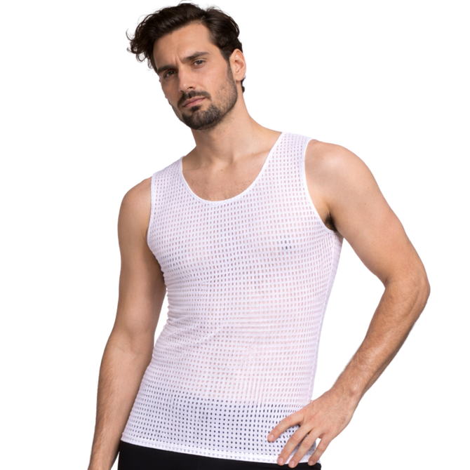 Insta Slim Men’s Mesh Hollow-Out Muscle Tank Top 103MS0001